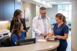 An independent medical practice gets ready to start the day