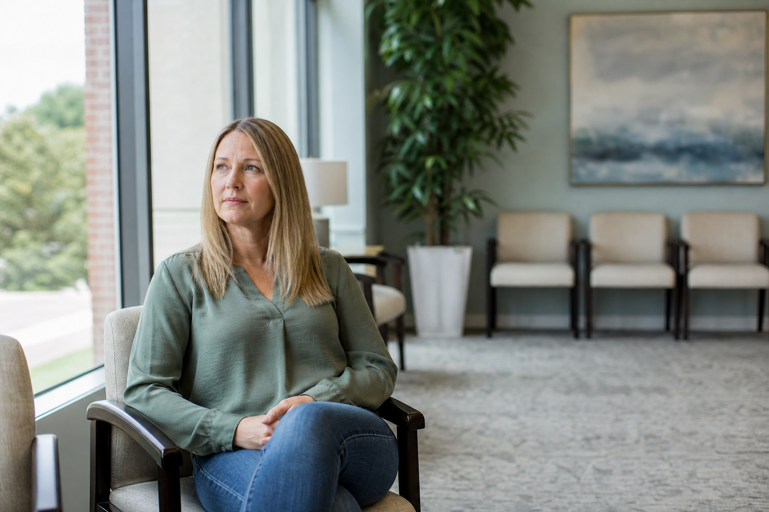 Patient waiting in a doctor's office 